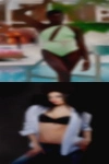 Nude woman shooting pool nude
